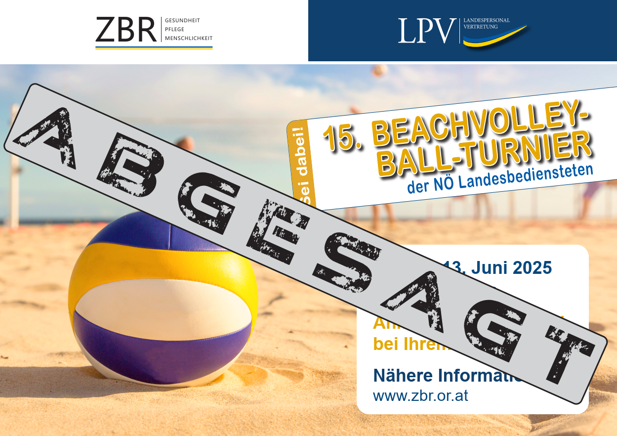Beachvolleyball abgesagt